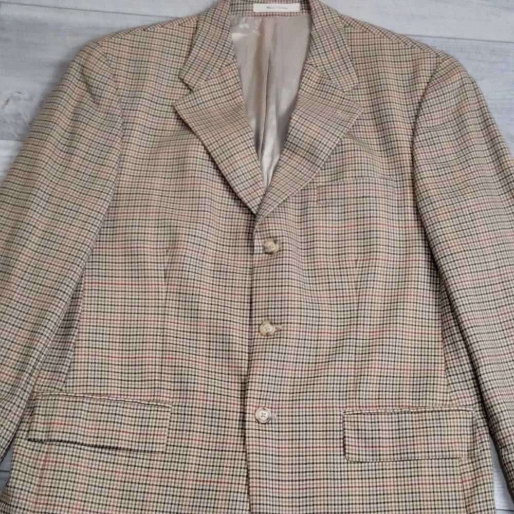 Vintage Ralph Ralph Lauren Sport Coat Mens 44 Tall Houndstooth Plaid Wool Canada